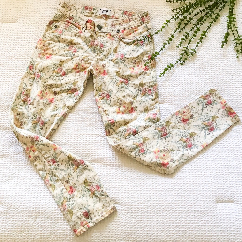 Anthropologie floral jeans! - Picture 1 of 8